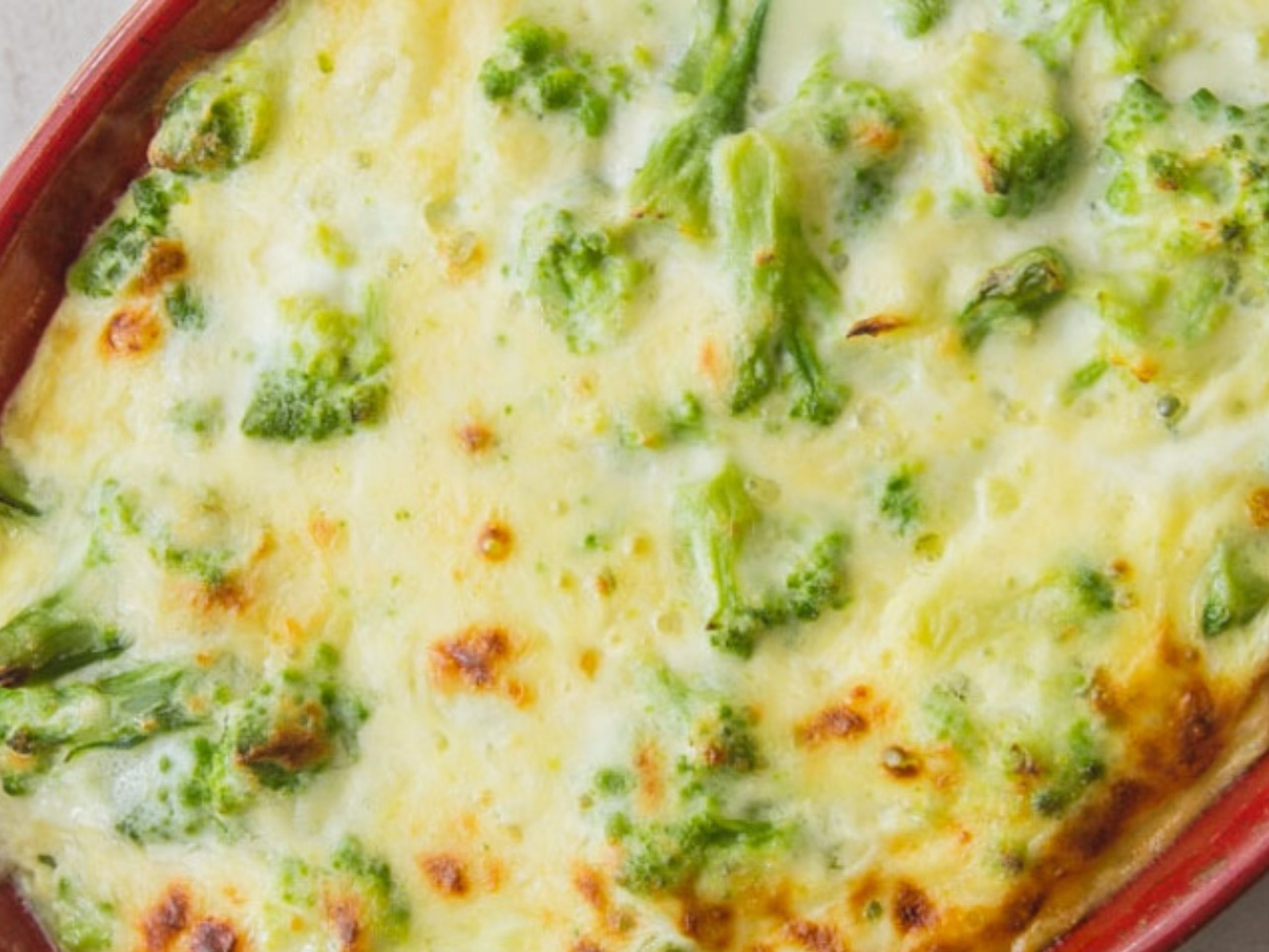 cheesy creamy baked broccoli