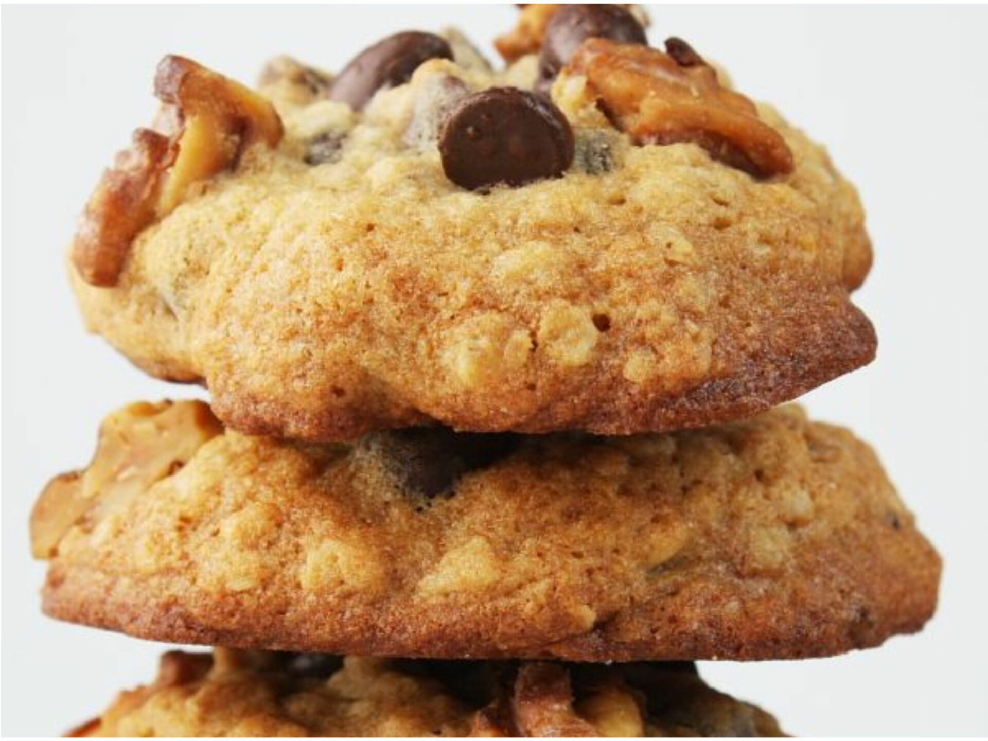 banana walnut cookies with chocolate