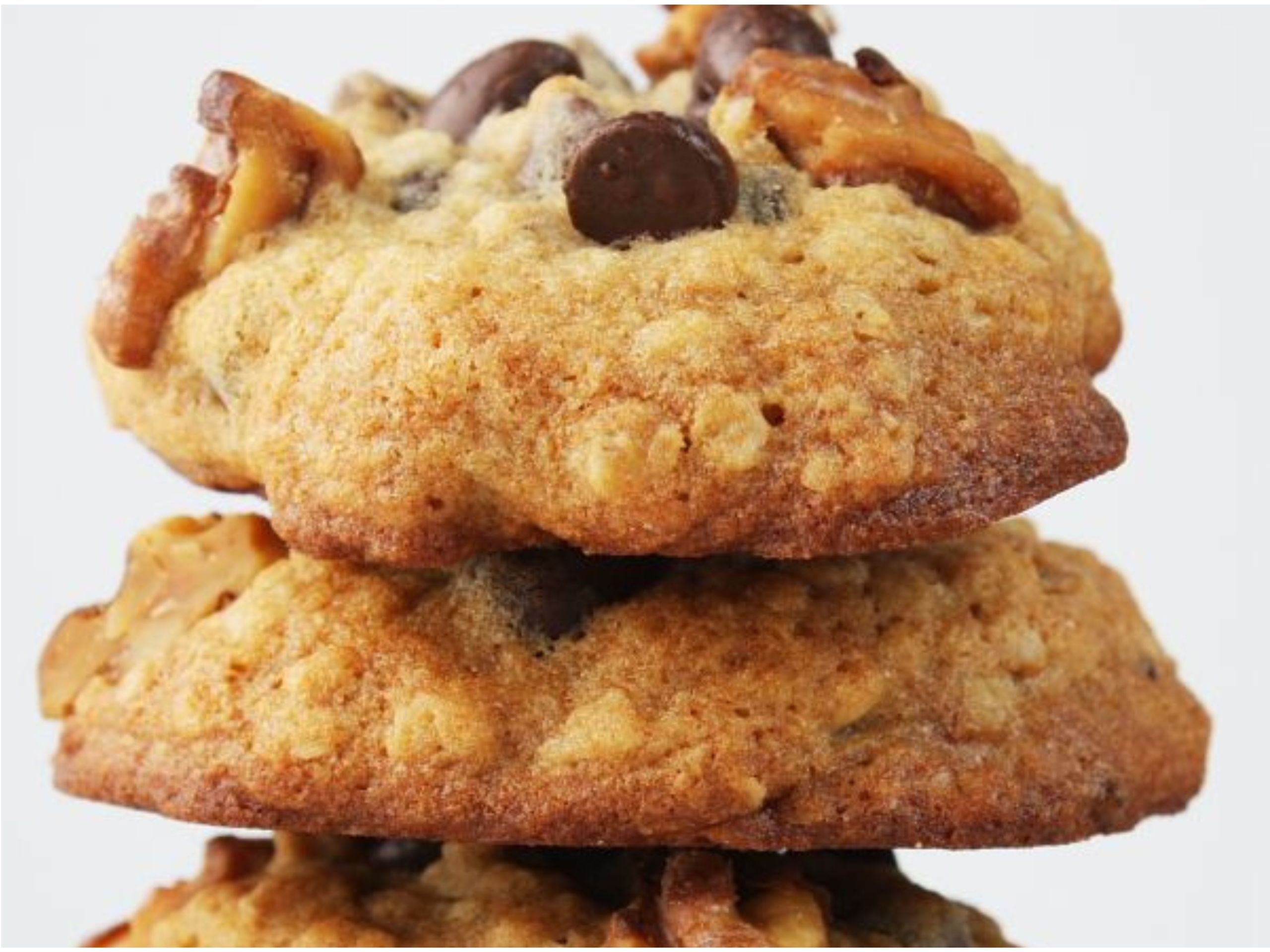 banana walnut cookies with chocolate
