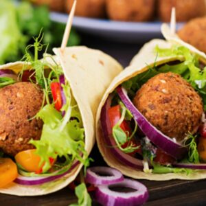 chickpea falafel wraps
