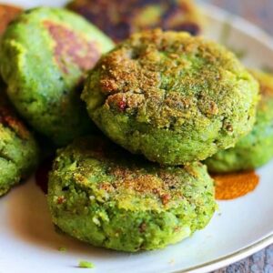 spinach chickpea tikki for weightloss and diabetes